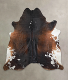 Chocolate and White Cowhide Rug #A25139
