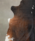 Chocolate and White Cowhide Rug #A25139