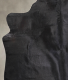 Solid Black Cowhide Rug #A25144