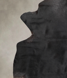 Solid Black Cowhide Rug #A25146