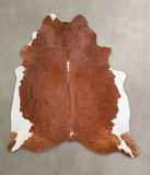 Brown and White Regular Cowhide Rug #A25192