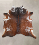 Salt and Pepper Brown Cowhide Rug #A25198