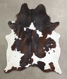 Chocolate and White Cowhide Rug #A25203