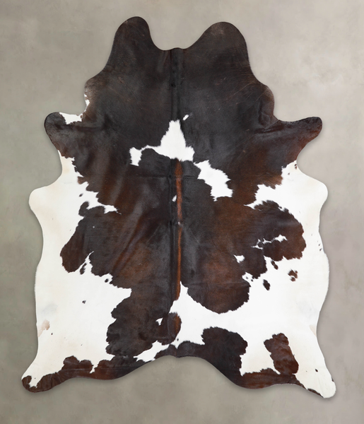 Chocolate and White Cowhide Rug #A25203