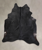 Solid Black Cowhide Rug #A25216