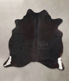 Solid Black Cowhide Rug #A25222