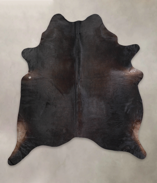 Solid Black Cowhide Rug #A25232