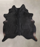 Solid Black Cowhide Rug #A25235