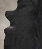 Solid Black Cowhide Rug #A25235