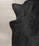 Solid Black Cowhide Rug #A25237