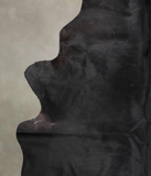Solid Black Cowhide Rug #A25238