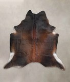 Brown with Red Cowhide Rug #A25241