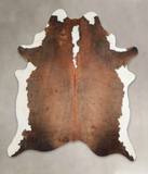 Chocolate and White Cowhide Rug #A25247