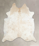 Beige and White Cowhide Rug #A25249