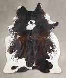 Chocolate and White Cowhide Rug #A25250