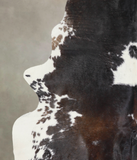 Chocolate and White Cowhide Rug #A25250