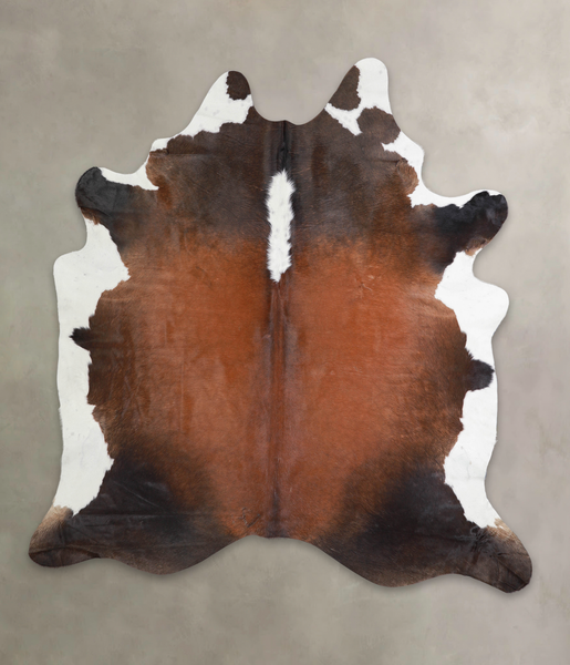 Chocolate and White Cowhide Rug #A25259