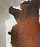 Chocolate and White Cowhide Rug #A25259