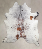 Salt and Pepper Brown Cowhide Rug #A25276