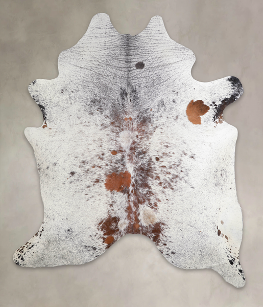 Salt and Pepper Brown Cowhide Rug #A25276