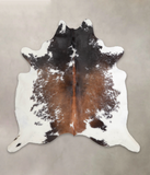 Chocolate and White Cowhide Rug #A25290