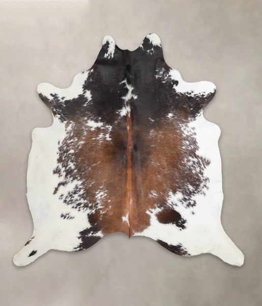Chocolate and White Cowhide Rug #A25290