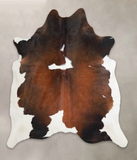 Chocolate and White Cowhide Rug #A25293