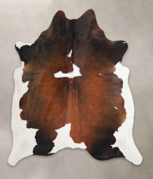 Chocolate and White Cowhide Rug #A25293