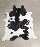Chocolate and White Cowhide Rug #A25294