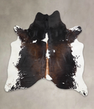 Chocolate and White Cowhide Rug #A25298