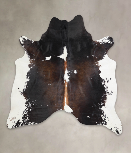 Chocolate and White Cowhide Rug #A25298