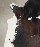 Chocolate and White Cowhide Rug #A25298