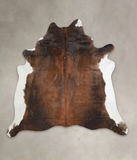 Chocolate and White Cowhide Rug #A25300