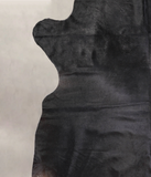 Solid Black Cowhide Rug #A25310