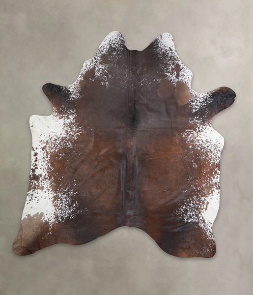 Salt and Pepper Brown Cowhide Rug #A25314