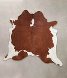 Brown and White Cowhide Rug #A25327