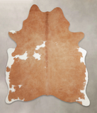 Brown and White Regular Cowhide Rug #A25328