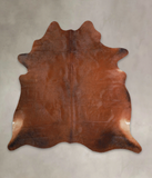 Solid Brown Cowhide Rug #A25331