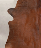 Solid Brown Cowhide Rug #A25331