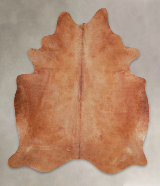 Solid Brown Cowhide Rug #A25339
