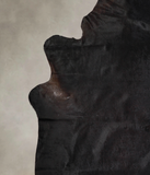 Solid Black Cowhide Rug #A25354