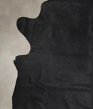Solid Black Cowhide Rug #A25356