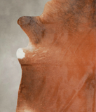 Solid Brown Cowhide Rug #A25359