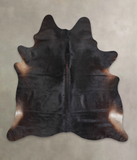 Solid Black Cowhide Rug #A25362