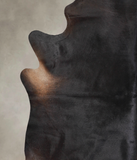 Solid Black Cowhide Rug #A25362