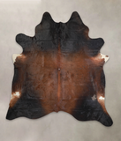 Brown with Red Cowhide Rug #A25368