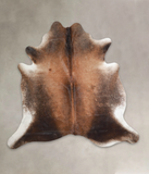 Brown with Red Cowhide Rug #A25369