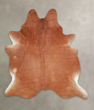 Solid Brown Cowhide Rug #A25383