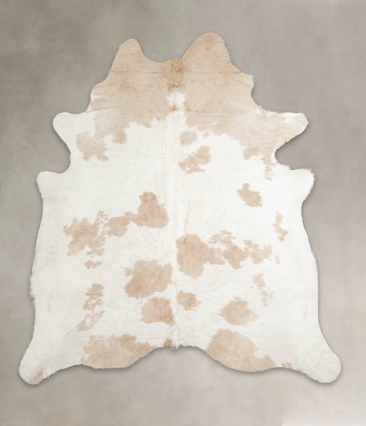 Beige and White Cowhide Rug #A25388