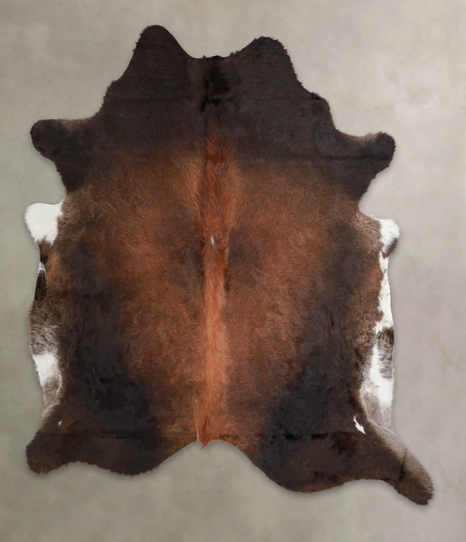 Brown with Red Cowhide Rug #A25390
